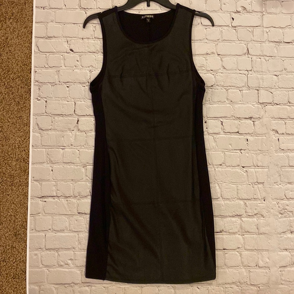 NWOT Express black faux leather dress